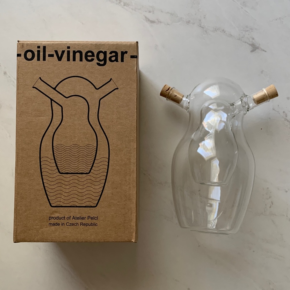 Olive Oil and Vinegar Glass Container